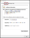 SSL Certificate - Details Tab Location